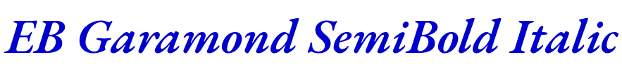 EB Garamond SemiBold Italic fonte